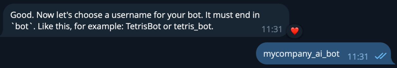 Скриншот раздела "Telegram"